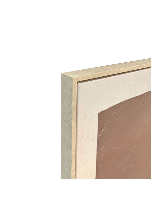 InTheBox Fractal A Gemälde Dekorative Rahmen 82,6x4,3x122,6cm Segeltuch Beige Braun Schwarz Ps 034673