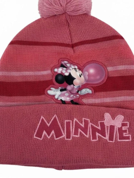 Minnie Παιδικό Σκουφάκι Πλεκτό Ροζ
