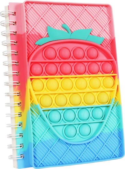 Pop It Notebook Notebook 50 Sheets A5 with Blank Pages Red
