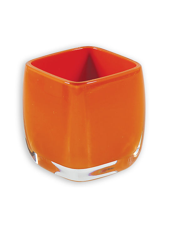 Set Accesorii Pentru Baie Din Plastic Portocalii 4 Bucăți