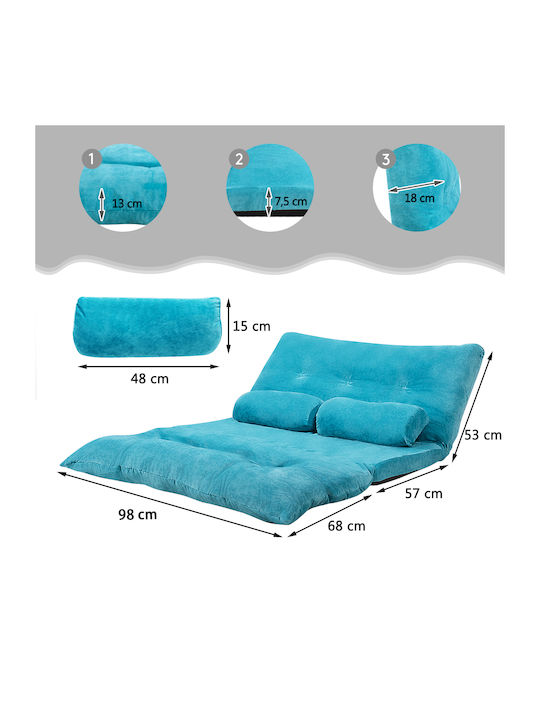Vielseitiger Sitzsack Nackenrolle Blau 180x108x180cm