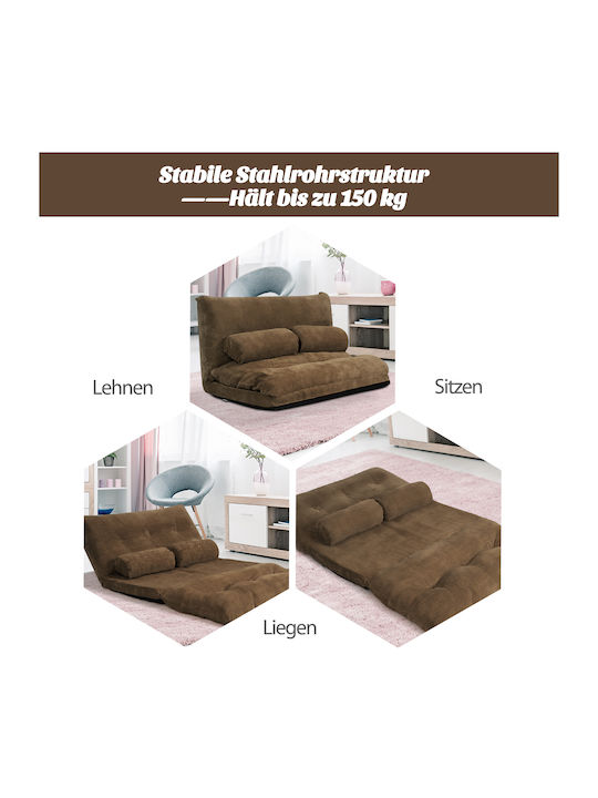 Πολυμορφικός Πουφ Καναπές Καφέ 180x108x180cm