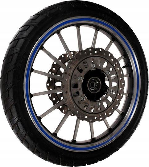 Set 16 Reflective Ornaments Car Motorcycle Rims Blue Color