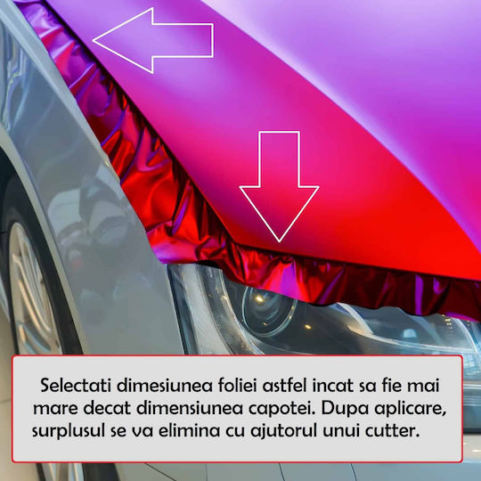 Folie Capotă Auto "hood Art" Rezistentă Exterior Mărime S 150 X 110cm Cod Avx-capota-005s