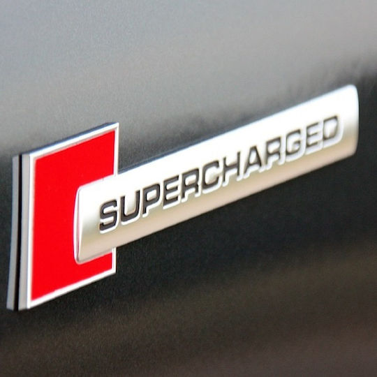 Car Emblem Model Supercharged 3d Relief Size 10 X 1 Cm