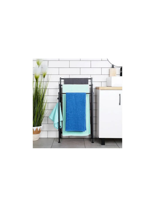 Vilde Calea ferată de Baie Triplă De Perete cu șuruburi ​45x25cm Negru
