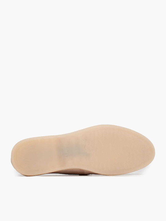 Δερμάτινα Γυναικεία Loafers σε Ροζ Χρώμα