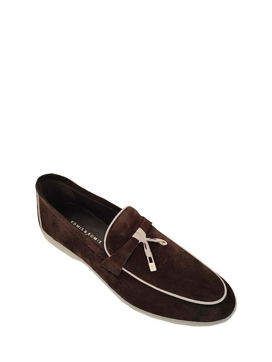 Δερμάτινα Γυναικεία Loafers σε Καφέ Χρώμα
