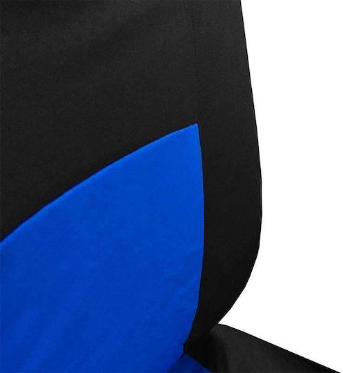 Autositzbezüge 9 Stück Universell Blau-Schwarz Farbe