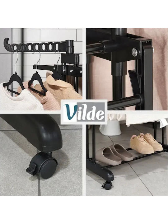 Vilde Metallic Folding Floor Clothes Drying Rack 78x64cm