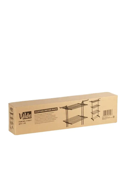 Vilde Metallic Folding Floor Clothes Drying Rack 78x64cm