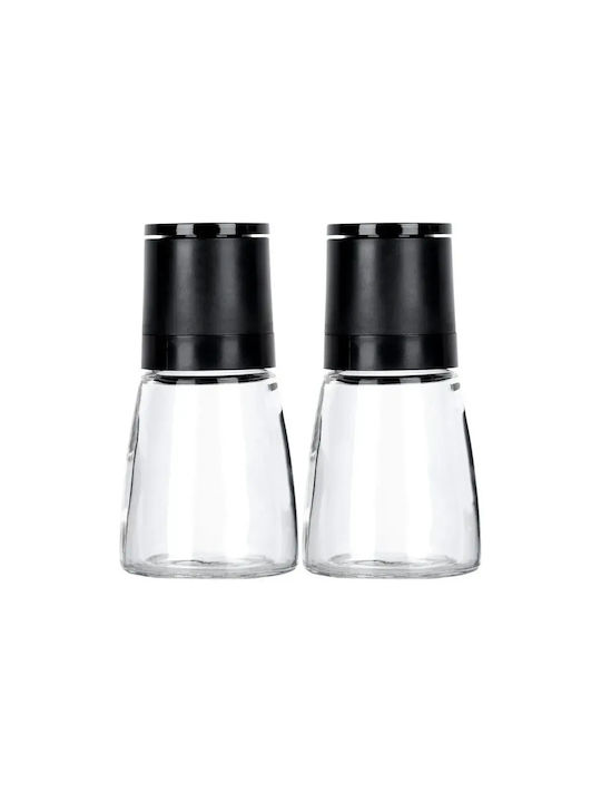 Vilde Set Manual Spice Mills Made of Glass 13.3cm 2 Pieces