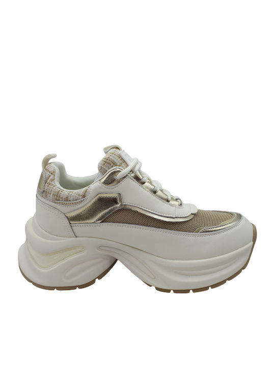 Γυναικεία Sneakers Beige / Gold