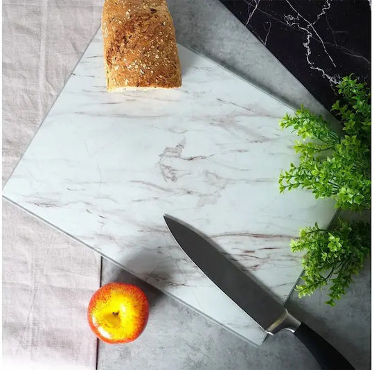 Vilde Επιφάνεια Κοπής Γυάλινη Λευκή 40x30cm