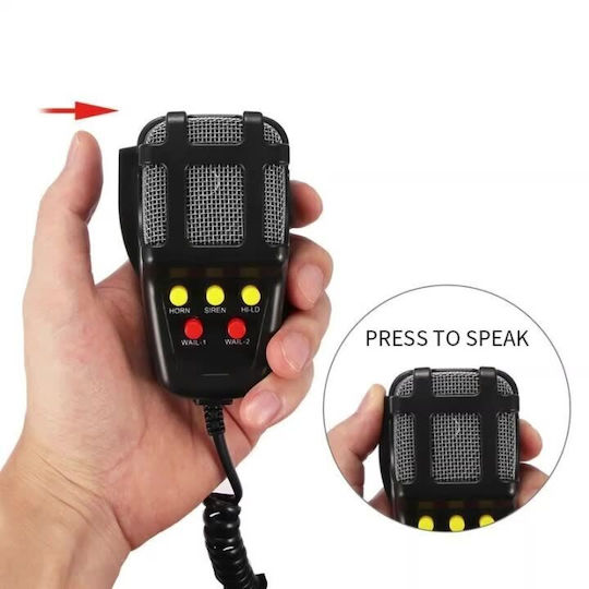 Sirena Profesională 5 Tonuri Microfon Putere 100w Alimentare 12v