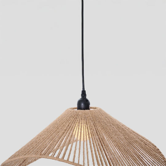 InTheBox Beam Pendant Light Brown Boho with Rope 48x20cm
