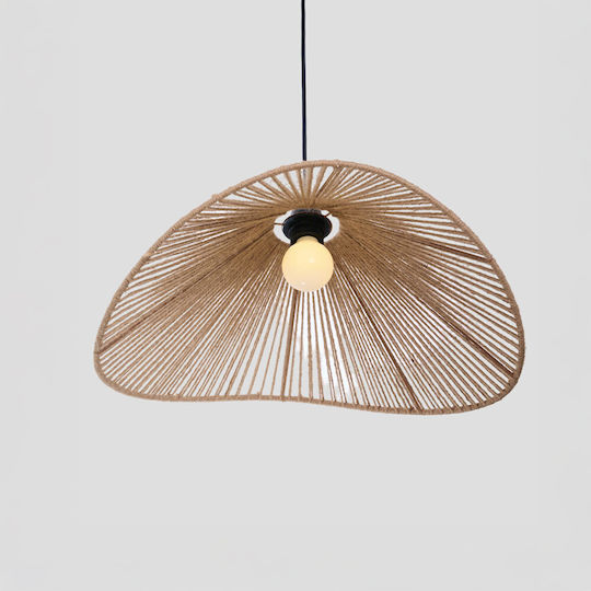 InTheBox Beam Pendant Light Brown Boho with Rope 48x20cm
