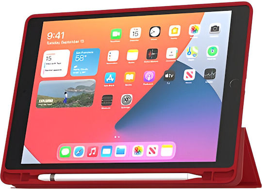 Mw Калъф Ipad Air 11" M2-m3 Air 10.9" Slimskin Модел С Държач За Стилус Червен
