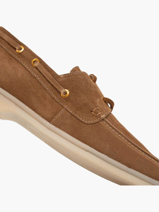Δερμάτινα Γυναικεία Boat Shoes σε Ταμπά Χρώμα
