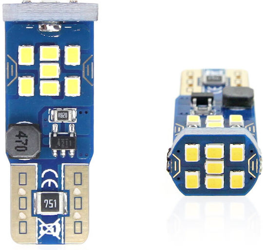 Alista Home Lămpi Autoturismului T10 / W5W Canbus LED Alb 12-24V 1buc