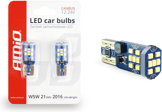 Alista Home Lămpi Autoturismului T10 / W5W Canbus LED Alb 12-24V 1buc