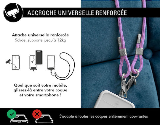 Force Case Curea Pentru Umăr Universală Pentru Smartphone Sistem De Prindere Cu Dublu Cârlig Violet