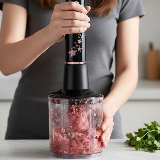 Sokany 600w 4-in-1 Hand Blender Chopper Whisk Grey