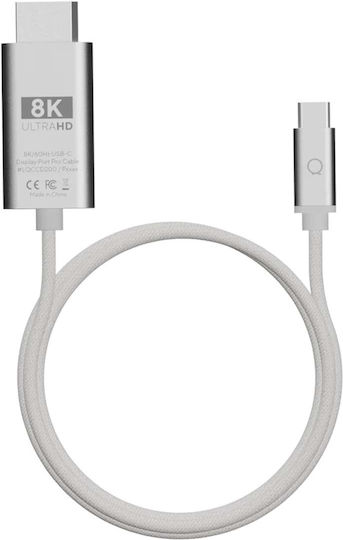 Linq Usb-c To Hdmi Cable 2m 8k Ultra Hd Procable Series Light Grey