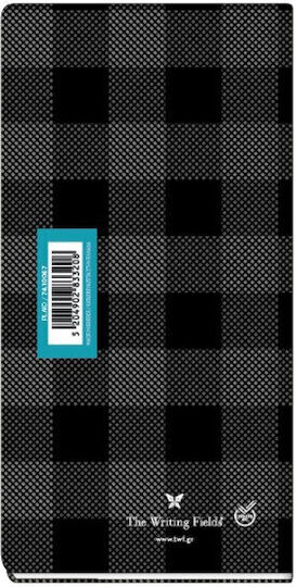 Weekly Pocket Diary 2026 Hb Plaid 8x16 Cm Black 833208_b
