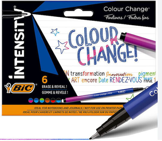 Writing Markers Color Change Eraser 6pcs Bic 3086123681392