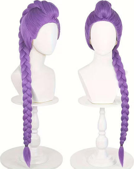 Carnival Wig Child's with Braids Purple Cosplay Character Alice Party