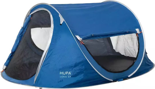 Hupa Luna 3P Camping Tent Pop Up Blue 4 Seasons for 3 People Waterproof 3000mm 240x180x100cm