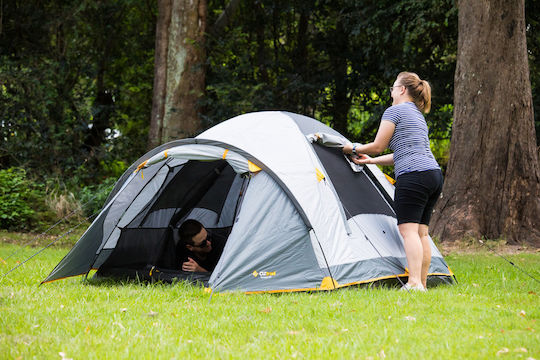 OZtrail Genesis 3V Camping Tent Igloo Grey With Double Cloth 3 Seasons For 3 People 305x205x125cm