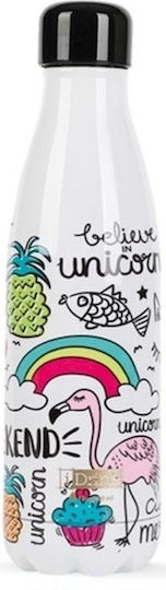 Total Gift Kids Water Bottle Thermos Unicorn Stainless Steel 500ml