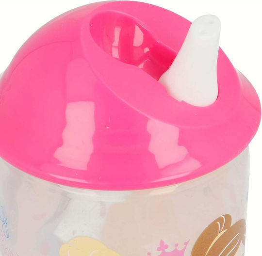 Straw Mug Princess Plastic 360 Ml Pink