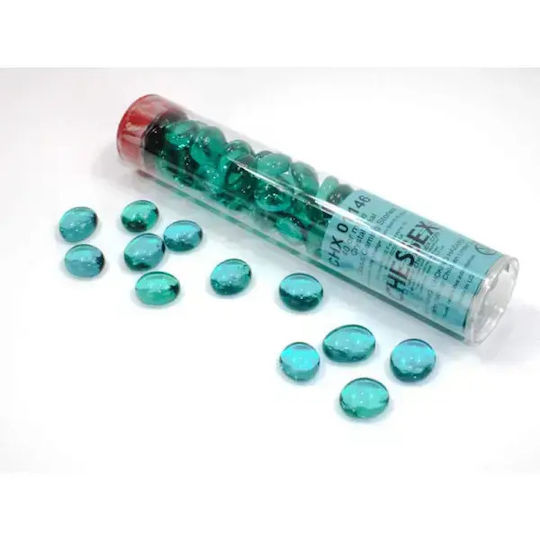 Chessex Kristall-Teal-Glassteine in 4"-Röhre 40