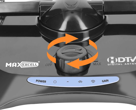 Max Excell Rechteckige Digitale Hdtv Antenne 38 Dbi Leistungsstarke Tnt Dvb-t Empfang Schwarze