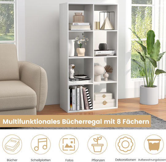 White Bookcase 137x33x69.5cm White Bookcase 137x33x69.5cm