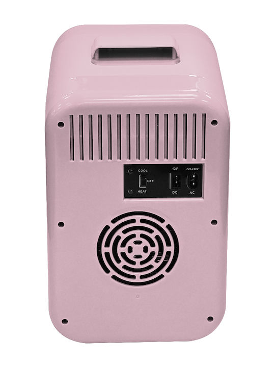 Cosmetic Refrigerator 8lt With Shelf Mirror LED Lighting And Heating Function Pink 42W