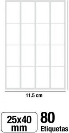 Madrid Papel Ετικέτες Τετραδίων 4x2.5cm 80τμχ