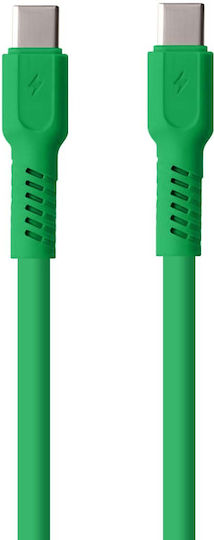 Colorum Cablu USB 2.0 USB-C Masculin - USB-C 60W PD Verde 1.8m CK60-CC-04