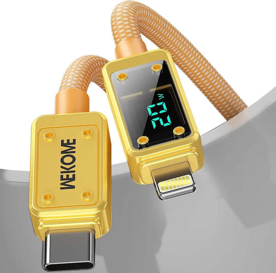 WK USB-C to Lightning Cable Κίτρινο 1m