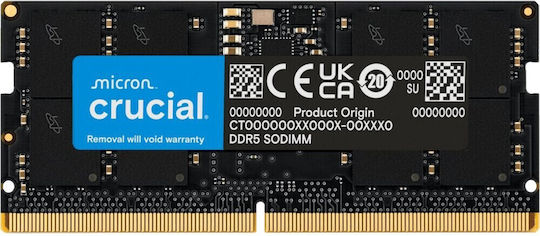Crucial DDR5 με Module 1x8GB και Ταχύτητα 5600 για Laptop