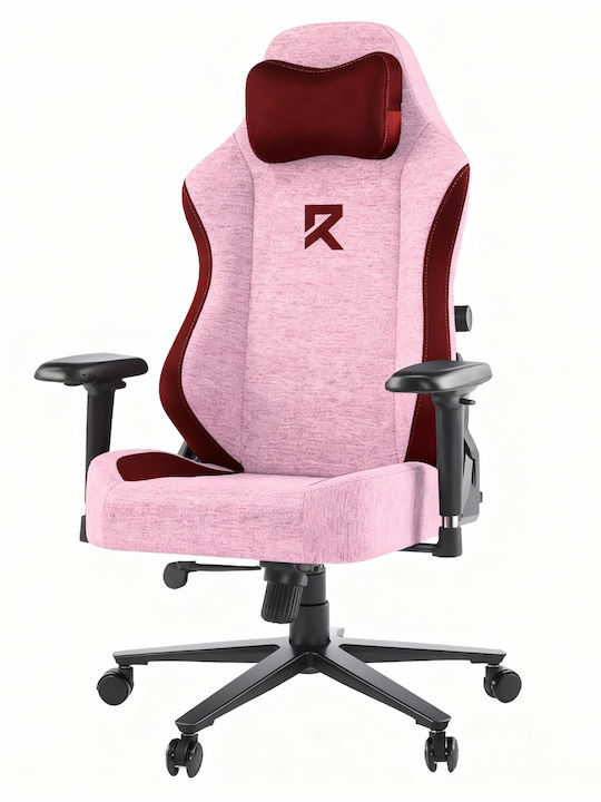 Redragon C505 Fabric Gaming Chair with Adjustable Arms Pink