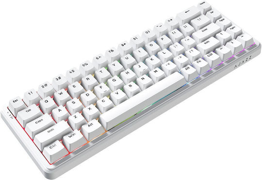 Ajazz AK680 Max Gaming Mechanical Keyboard 65% with Magnetic Switches and RGB Lighting English US White