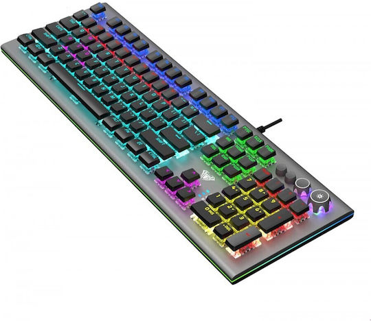 Aula S2096 Gaming Mechanical Keyboard with Custom Black Switches and RGB Lighting English US Gray