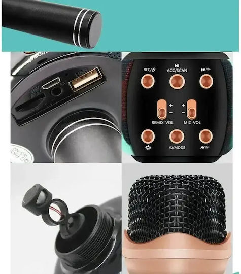 Andowl Microfon Karaoke Wireless Q-M2911 Q-M2911 Negru
