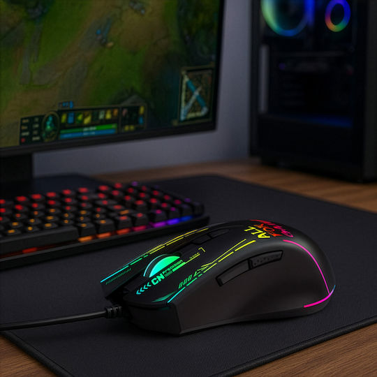 Wozinsky WMGK-7200 RGB Gaming Maus 7200 DPI Schwarzes