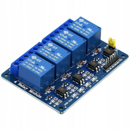 Μονάδα Ρελέ Rosfix 4 Καναλιών 12v Arduino