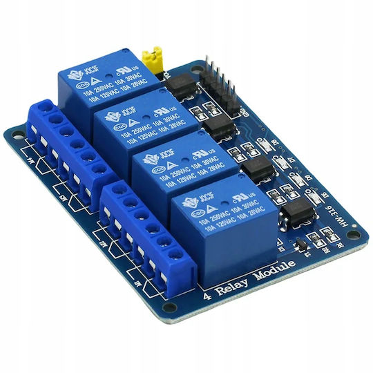 Μονάδα Ρελέ Rosfix 4 Καναλιών 12v Arduino